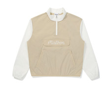 [Malbon Golf] Women’s Q-Zip Color-Blocked Anorak - Beige