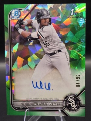 2022 Bowman Chrome - Prospect Autographs Wilfred Veras #CPA-WV Green Atomic   