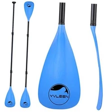  Alloy SUP Paddle - Adjustable Stand Up Paddle Board A：4-Piece Paddle (Blue)