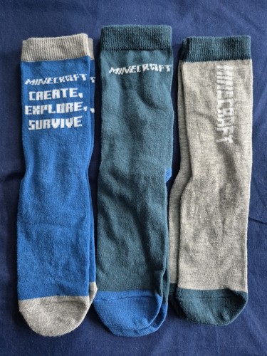 Minecraft Kids Socks 12.5-3.5 New