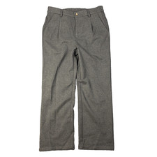 Brunello Cucinelli Grey Wool Untailored Trousers Used Size Retail: 1,150