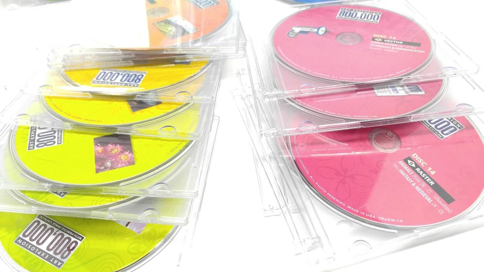 LOTE DE CD DE BIBLIOTECA DE IMÁGENES PREDISEÑADAS ART EXPLOSION 800.000 (¡33 CDS!) Foto 3 de 3