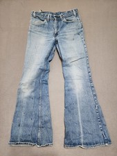 Vintage 684 Levis 70s Orange Tab Bell Bottoms Size 30x32 Stained Belt Loop Brok