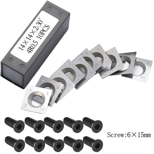 14mm Carbide Inserts Cutters Knives Replacement Square Straight 14 x 14 x 2mm... - Picture 2 of 5
