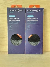 Lot 2-Cleanlogic ~ Detoxify Sensitive Skin Dual Texture Facial Buffers 3 Pack Ea