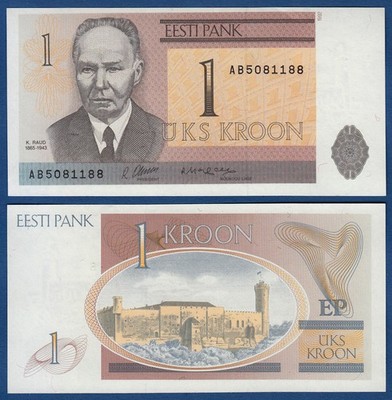 ESTLAND / ESTONIA 1 Kroon 1992  UNC  P. 69