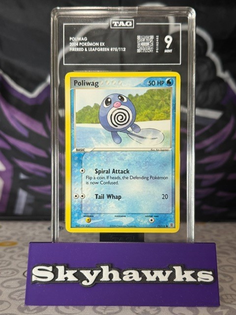 TAG 9 Poliwag 75/112 - FireRed & LeafGreen - Pokemon TCG - FREE SHIPPING
