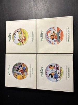 Walt Disney Four Seasons Plates Set Of 4 Brand New Mickey And Minnie Mouse