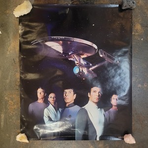 Star Trek 1979 Cast & Enterprise Poster 20x24" ORIGINAL The Motion picture