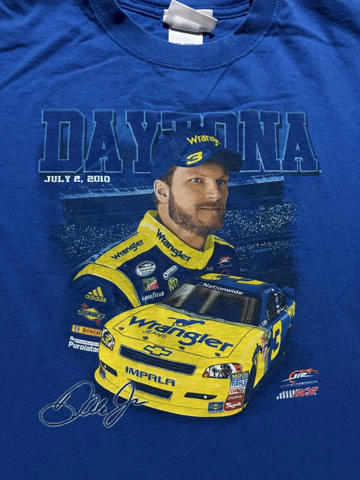 Camisa NASCAR Juvenil XL Azul Dale Earnhardt Wrangler Racing Chase Auténtica Foto 2 de 4