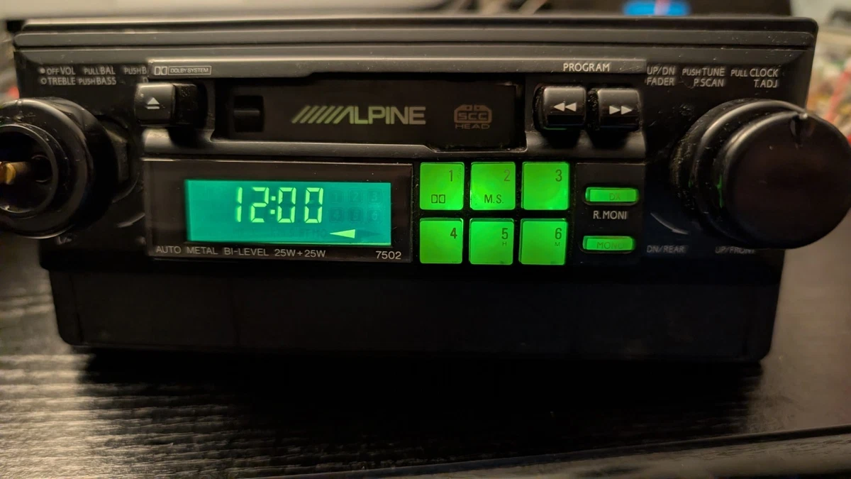 25+ Alpine 1 DIN Cassette Player Car Audio In-Dash Units for sale