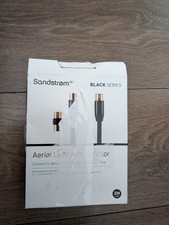 SANDSTROM Aerial Lead Cable With Adaptor AV Black Series S2AER114X  - 2M
