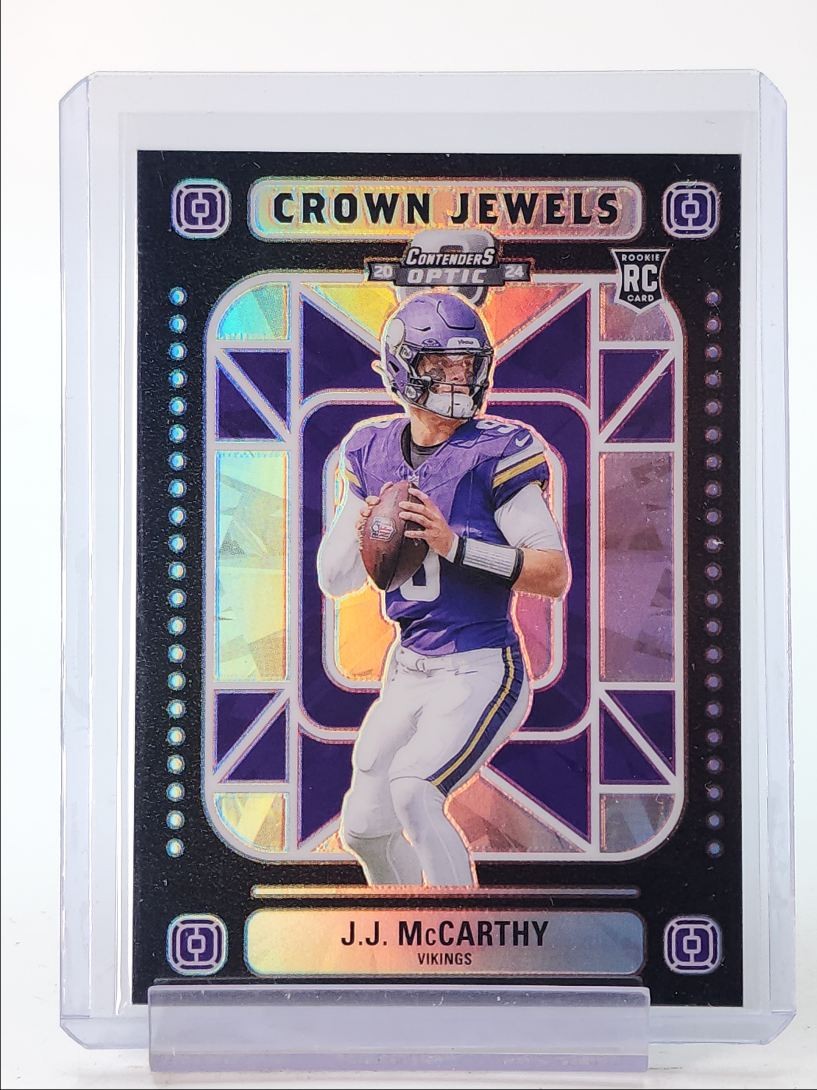 J.J. MCCARTHY 2024 CONTENDERS OPTIC ROOKIE CROWN JEWELS PRIZM SP RC Q0893