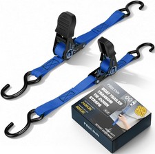 Boat Trailer Transom Ratchet Tie Down Straps 1 Inch X 4 Ft Heavy Duty 2400 Lbs