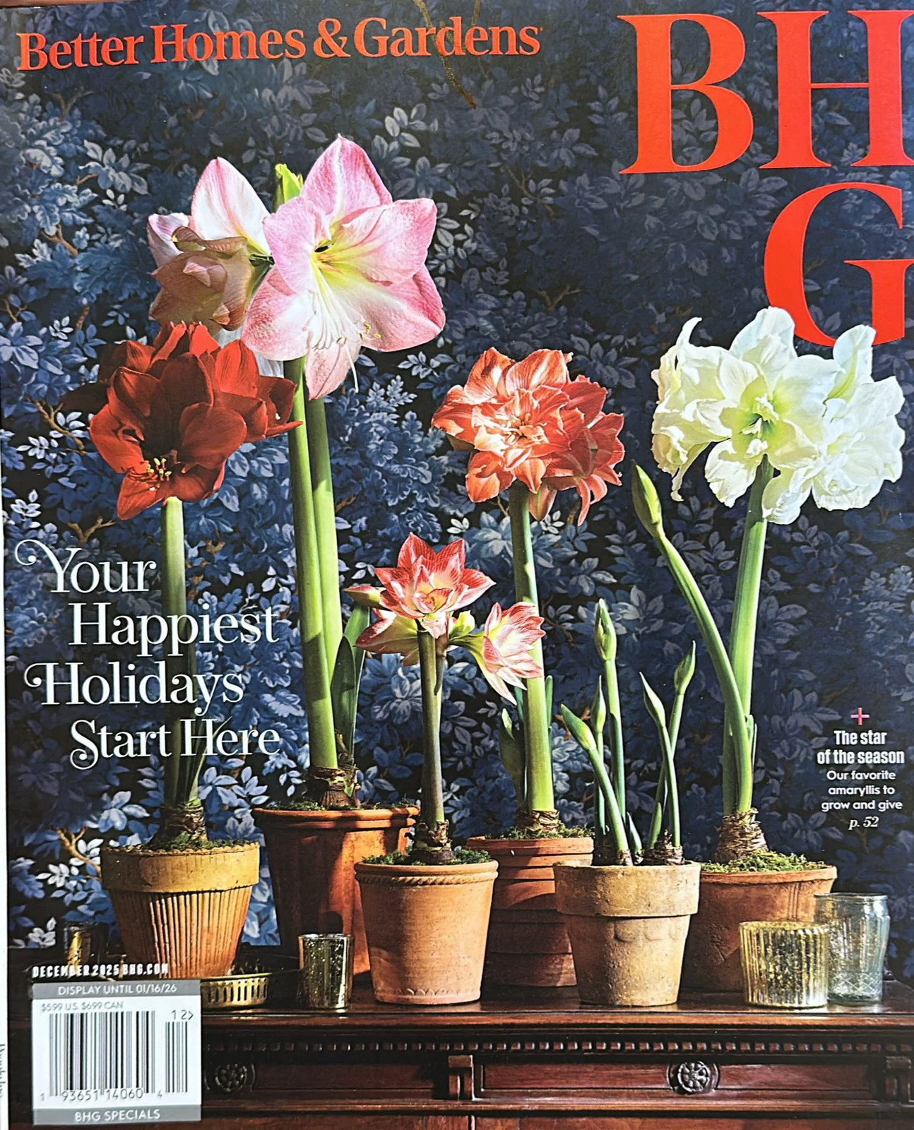 Better Homes & Gardens Magazine December 2025 Free Shipping