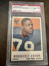 1959 Topps - Roosevelt Brown #114 HOF PSA 8