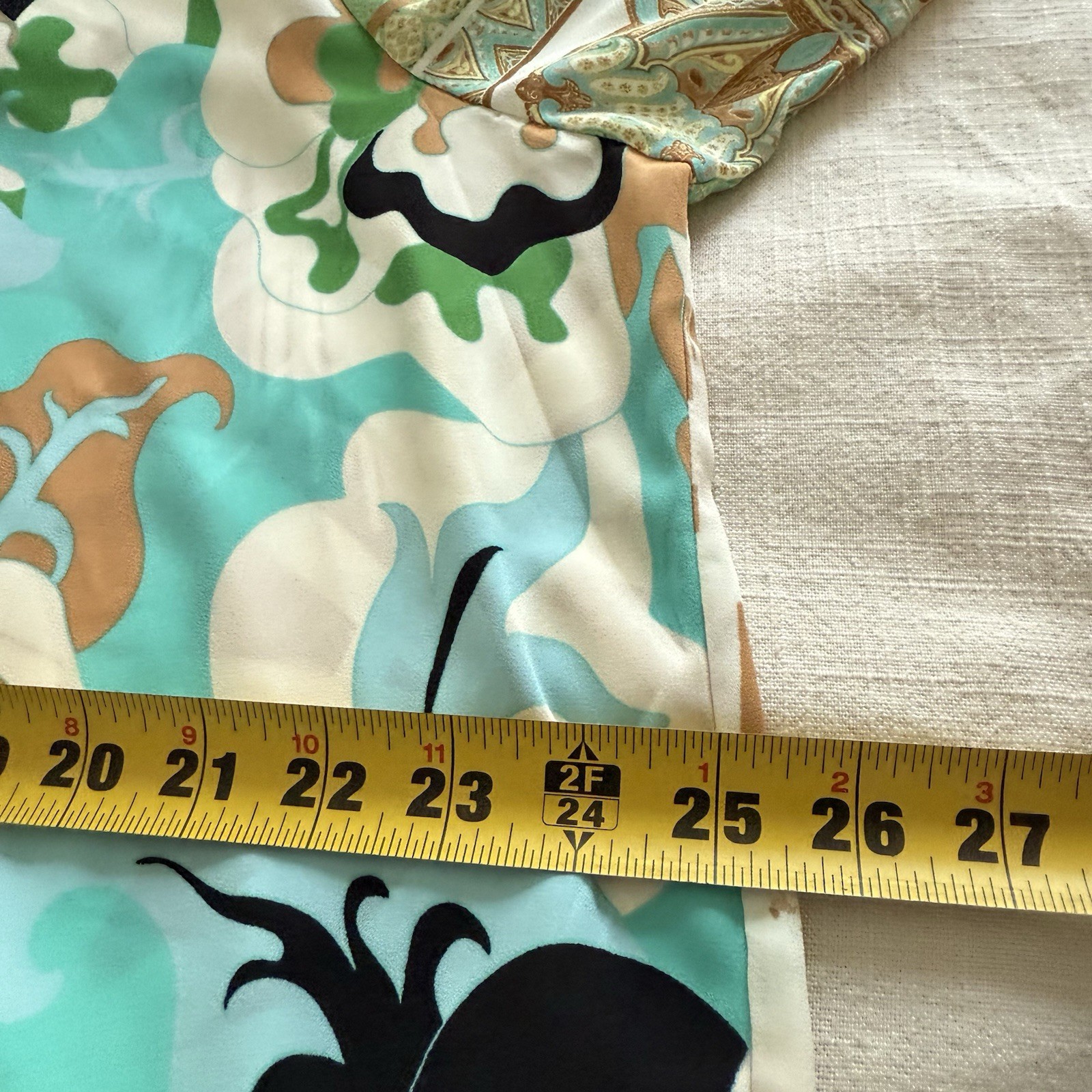 Rose+Olive Flowy Button Front Patchwork Tunic Blo… - image 16