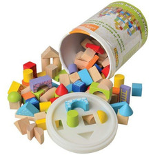 100 Pc. Stackers Mini Blocks with Sturdy Storage Container Complete with Shape S