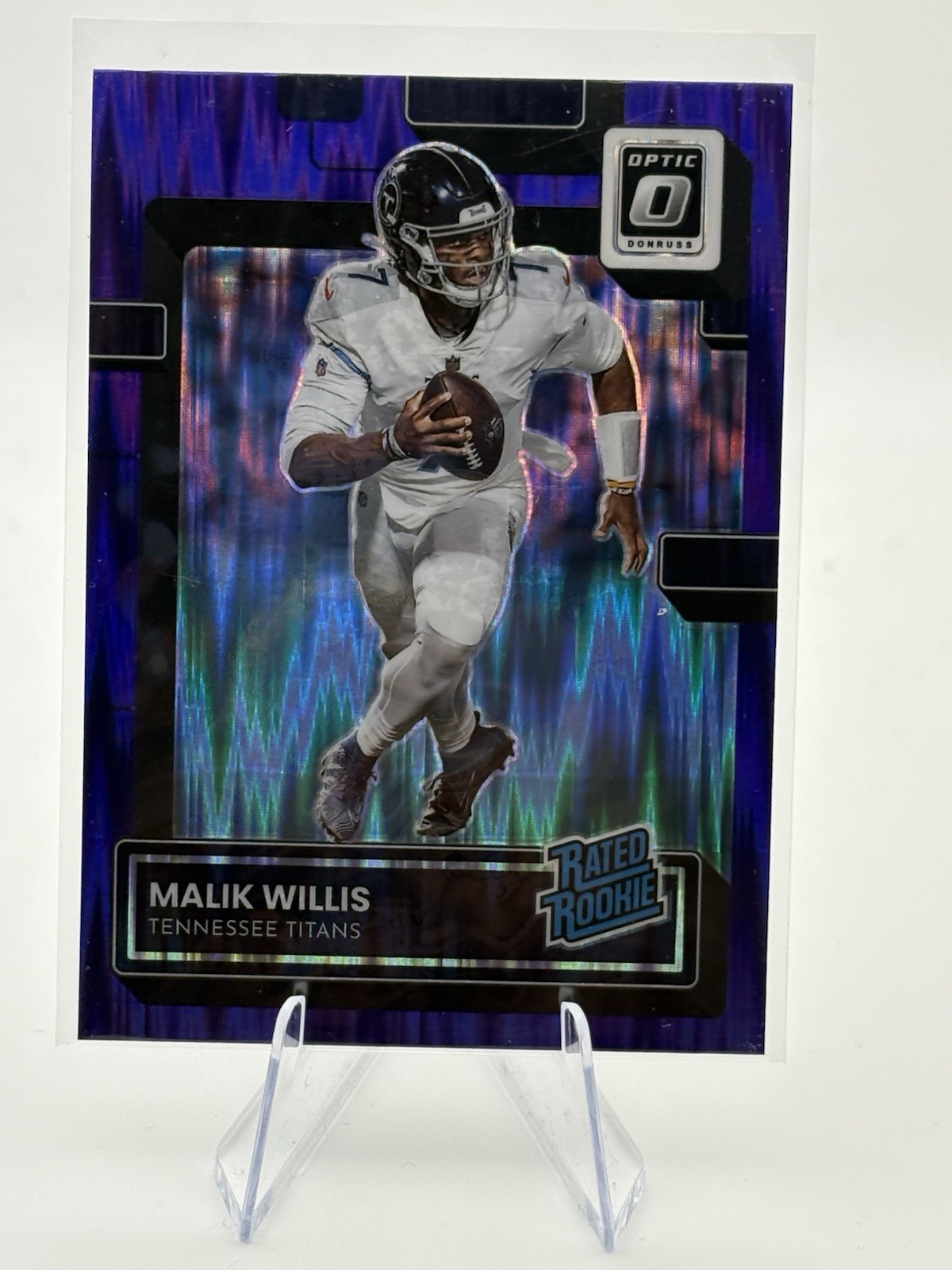 2022 Panini Donruss Optic - Rated Rookie Malik Willis #203 Purple Shock Prizm