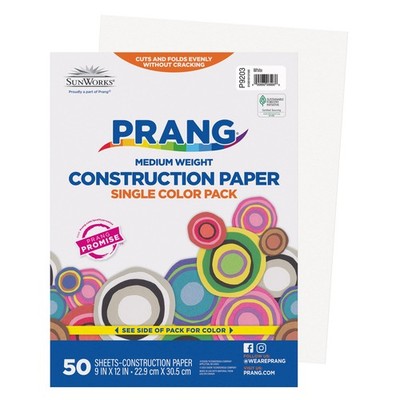 formerly Sunworks Construction Paper White 9 X 12 50 Sh