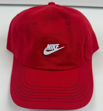 Nike Heritage 86 Red Baseball Cap Metal Swoosh Adjustable Strap   
