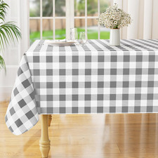 Rectangle Waterproof Vinyl Table Cloth, Buffalo Flannel Backed