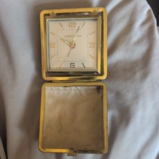 Vintage Westclox Travel Clock No 44512: Shatterproof Crystal, Mae in Japan