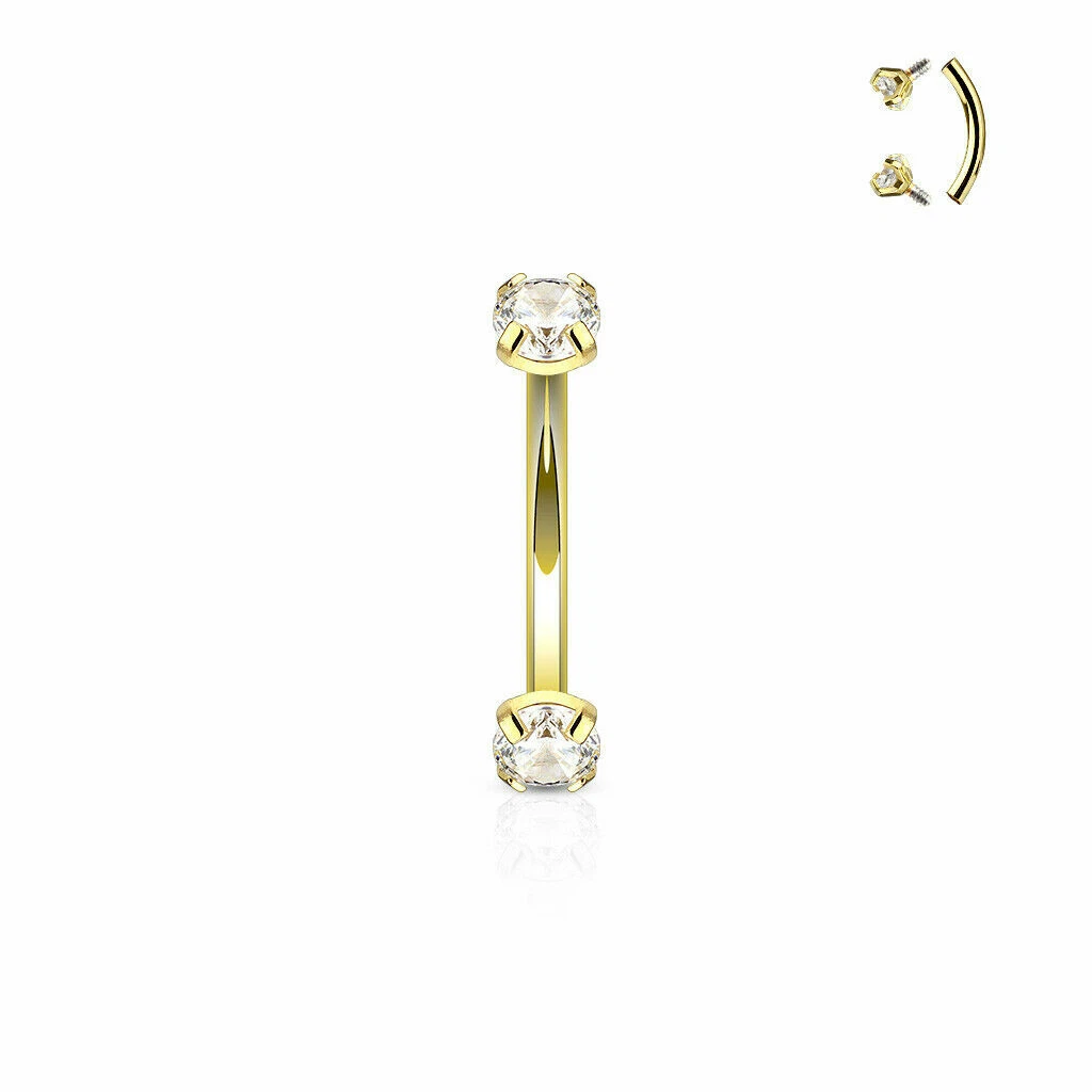 Gold clearance vertical labret
