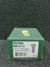 DOTTIE MB14112 1/4X1-1/2 Hex Head Zinc Plated Tap Bolt