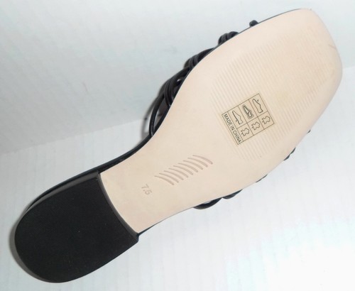 Paige schwarze flache Leder-Sandalen 7,5 M - Bild 8 von 8