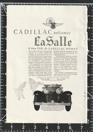 1927 printed ad Tiffany & Company And Cadillac LaSalle car Watches Diamonds - Picture 8 of 10