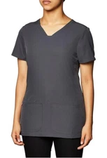 Scrubs Heartsoul Short Sleeve Scrub Top 20710 PEWH Pewter Free Shipping Sz S