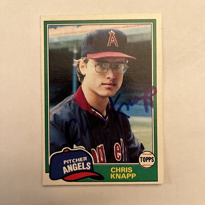 CHRIS KNAPP 1981 TOPPS AUTOGRAPHED SIGNED AUTO BASEBALL CARD
