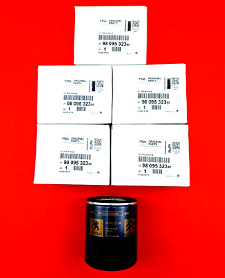5x Genuine Peugeot Oil Filter 508 Boxer Expert Citroen C4 C5 Jumper - 9809532380