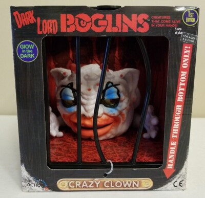 2021 Boglins Dark Lord CRAZY CLOWN 1ST EDITION Glows In Dark NIB TRI ACTION 