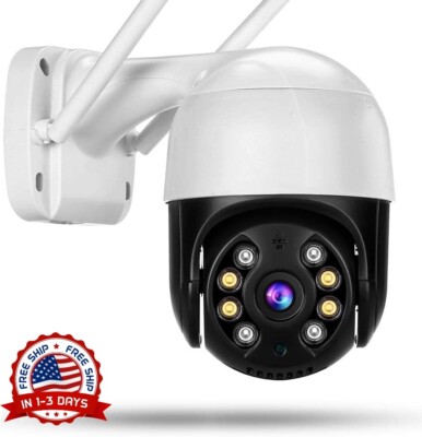 Camara De Seguridad 1080P HD Inalambrica Para Exterior WIFI 360° PTZ Con Audio
