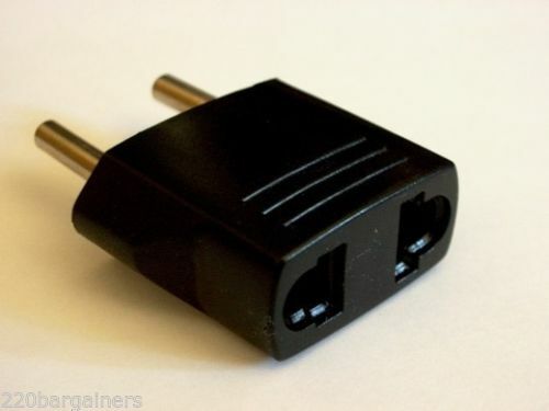 2 Round Pin Plug Adapter for Asia, Europe, Parts of Africa- Qry 3 - Foto 2 di 2