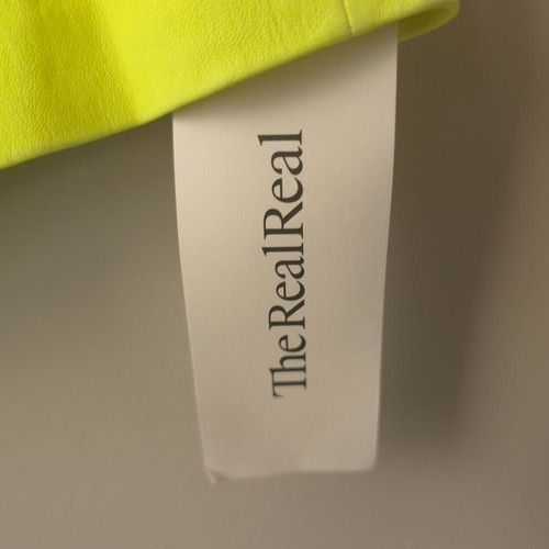 SPRWMN Los Angeles Minikleid neon limettengrün/gelb 1 Schulter Party Leder - Bild 9 von 11