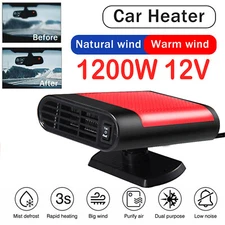 1200W Portable Electric Car Heater 12VDC Heating Fan Defogger Defroster Demister