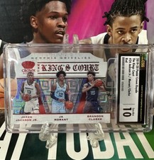2019 Crown Royale /49 Ja Morant/Brandon Clarke/Jaren Kings Court CSG GEM MINT 10