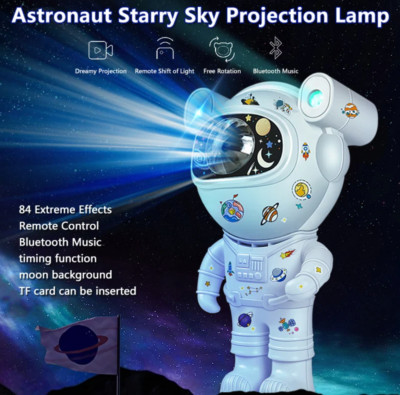 Galaxy Astronaut Projektor Sternenhimmel Nachtlicht LED mit Fernbedienung Bluetooth Musik