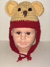 Crochet Winnie The Pooh Themed Hat - Infant Size