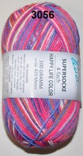 100g Supersocke Color Sockenwolle Strumpfwolle filzfrei 4-fach ca. 420 m