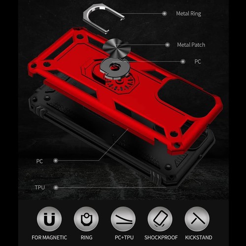 Para Samsung Galaxy A23 5G Estuche Soporte Magnético Anillo Metal Soporte + Vidrio Templado - Imagen 8 de 26