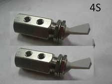 2) Nylon Air Pneumatic Stainless 3-Way Detented & Momentary Toggle Switch #10-32