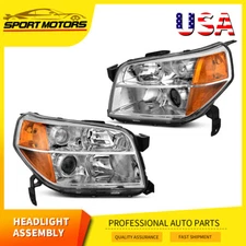 Projector Headlights For 2006-2008 Honda Pilot Chrome Housing Headlamps LH+RH