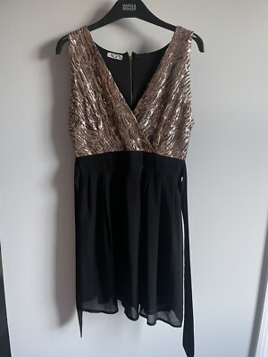 Wal G - Gold Sequin & Black Dress - Size M | eBay UK Wal G - Gold Sequin & Black Dress - Size M | eBay UK