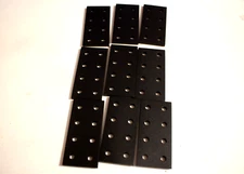 9-PACK 6-HOLE FLAT JOINING PLATE 3.25" X 1.5" BLACK