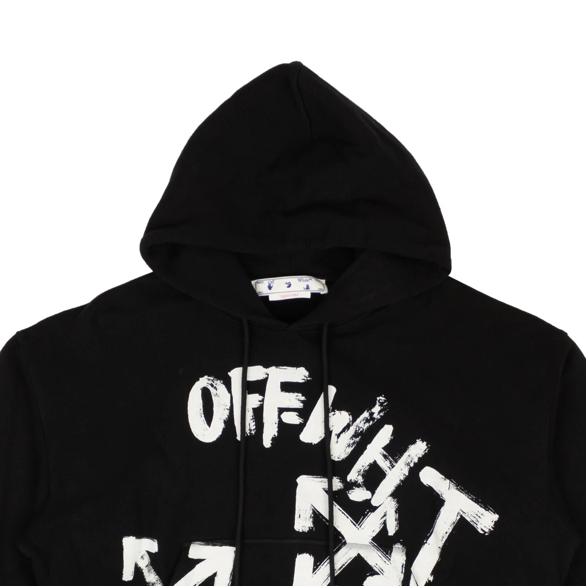 NWT OFF-WHITE C/O VIRGIL ABLOH Black Paint Script Sweatshirt Size L $830 |  eBay