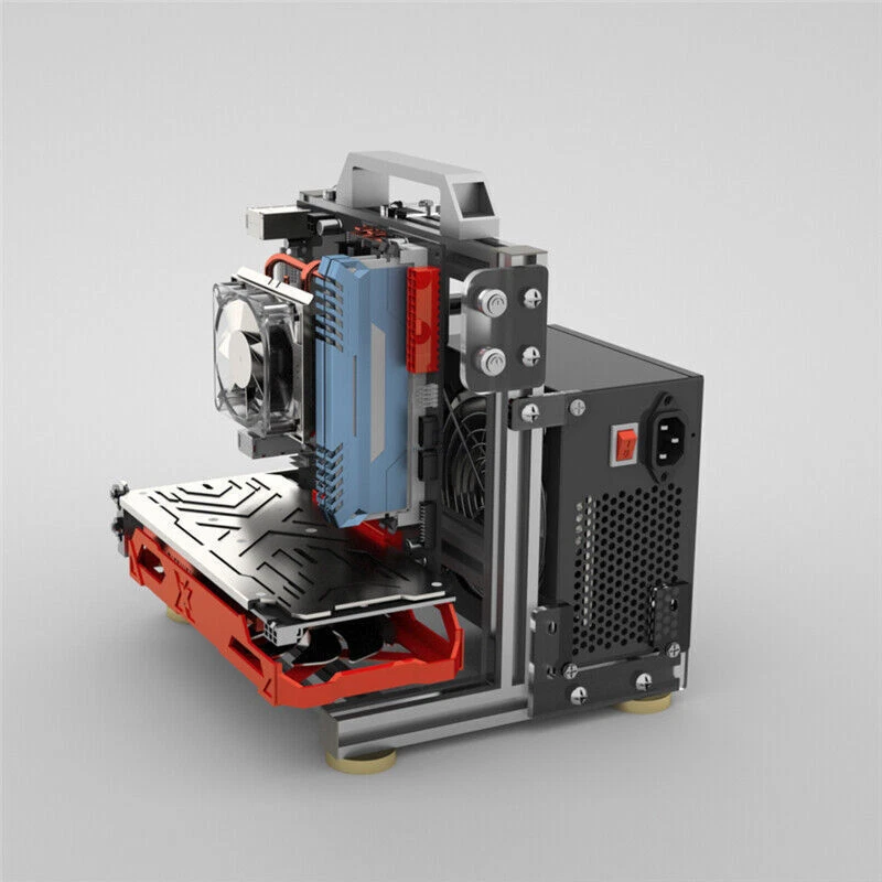 Stock! Open Frame ITX PC Aluminum Computer Mini Cooling Case  Case Steel SFX - Image 4 of 4